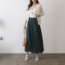 [아이엠수] 에블린 H라인 뒷트임 롱스커트