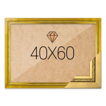 보석십자수 패브릭형 액자 40x60 고급형 그레이스 골드 (아크릴 보호필름-스티커판 포함), 단품