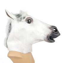 파티짱 동물 캐릭터 가면 아이마스크 할로윈 파티, 말가면(화이트)