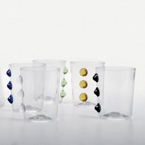 자페라노 글라스 페토니 컬렉션 컬러 텀블러 시리즈, 6본 팩키지