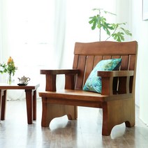 해찬솔원목이야기 소나무 통원목 1인용소파(네추럴), 네추럴브라운