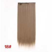 붙임머리 앞머리가발 Alileader 합성 클립 브라운 소프트 자연 5, 01 24 inches, 21 18