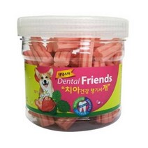 말랑하고 부드러워 새끼 강아지부터 노령견까지 먹을수 있는 덴탈껌 / 100% 국내산 치석제거용 강아지 간식, 덴탈프렌즈 딸기
