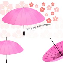 6컬러 예쁜 사쿠라 벚꽃우산 장우산 선물용 우산 110x90
