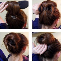 올림머리 똥머리 묶는방법 롤업 와이어 밴드 1p, H607 스펀지후크 대, 1개