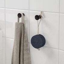 이케아 욕실 샤워볼걸이 세탁실 베란다 행주 후크 블랙 2개