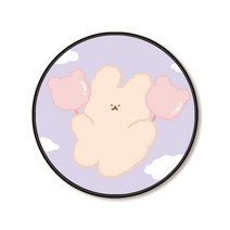 토순이 솜사탕 스마트톡+그립톡, 블랙바디, D