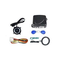 Vrttlkkfe Vlfe 자동차 SUV 점화 스위치 12V RFID 키리스 엔트리 스타 타이그니션 푸시 버튼 엔진 시작 시스템 알람 시스템 키트 블랙 500055093