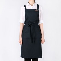 미단디자인 XAP004 린넨 바리스타 쉐프 카페 주방 업소용 행사용 앞치마, 1매, 딥그린