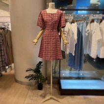 파르베 스퀘어넥리본체크원피스(F22B53822)