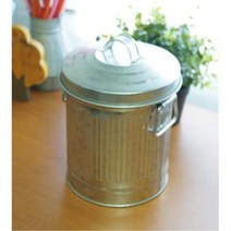 다용도 빈티지 깡통디자인 휴지통 소 신혼집꾸미기, 1개