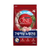 퓨리나 원 7세이상 노령견용 2kg 강아지 애견 사료, 7세이상 x 2kg 1개