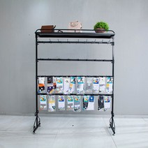 양말 진열대 거치대 매자용 쇼핑몰 수납 문구점 진열, 길이150 높이150 네겹에 80개 후크블랙