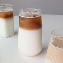 SL 내열 유리컵 홈카페 아이스커피잔 물방울잔 칼립소, SL내열칼립소무지 420ml 1개 (770025)
