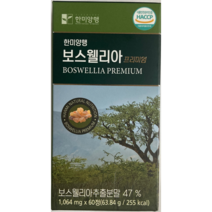 관절건강 보스웰리아 한미양행 정품 60정 6박스 총 12개월분 대용량 good, 1개