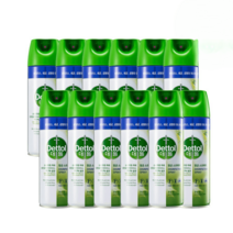 데톨 항균 스프레이 450ml 12개 살균 뿌리는 소독제 캠핑 텐트, 크리스프브리즈 450ml 12개