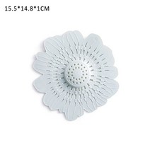 꽃 모양 싱크대 바닥 배수구 여과기 플매트 카펫 러그 주방 필터 욕실 샤워 액세서리 헤어 스토퍼 TPR 1개, [03] flower blue