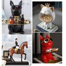 명품 프렌치불독 스마일 고양이 인테리어 장식소품 Beauty Home Life, 명마(블랙)