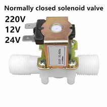 솔레이노이드 밸브 솔밸브 AC 220V DC 12V 24V 12quot 34quot, 34, 정상 폐쇄