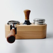 탬핑 스테이션 포터필터 거치대 템퍼 51mm 54mm 58mm 레벨링툴 마카롱 우드 템퍼, B. 58mm 호환