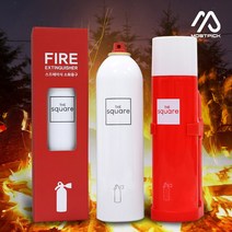 (모스트픽) 더뉴싼타페 휴대용 소화기 스프레이 거치대 간편 화재진압 차량용 가정용 자동차 캠핑 용품, (모픽) 소화기+끈거치대레드