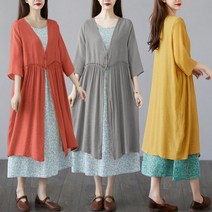 [CESS] 8140 폴리린넨 7부가디건 6색상