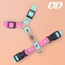 UDOG 글리터 H형 강아지 하네스 가슴줄, 9.핑크/민트