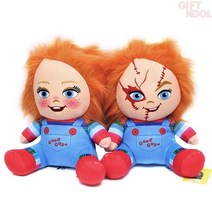 [기프트앤돌] 사탄의 인형 처키 할로윈 봉제인형 25cm, 스마일