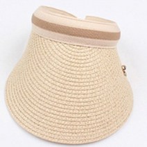 앙상블 아동 리본 밀집 선캡 모자 키즈 남아 여아 가벼운 라피아 썬캡 휴가