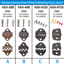 플라이어 첼라 SN02WF SN01C SN0725 SN-48b 압착 다이 세트 SN 도구 플라이어 턱, 04 choose one_01 A