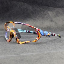 바람막이 변색 라이딩 안경 아웃도어 스포츠 주야 겸용 러닝 산악도로 자전거 고글, PC-KE9408-01-1렌즈