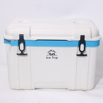 자동차 캠핑용 차량용 냉온장고 26L 냉장고 아이스박스, 화이트블루