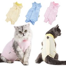 [땡처리특가] 고양이중성화복 애견수술 환부 그루밍방지 수술복, 중성화복_블루_L