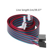 4pcs 100cm 4pin 스테퍼 모터 케이블 XH2.54 터미널 와이어 3D 프린터 NEMA 17 스테퍼 모터