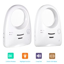 휴대용 2.4ghz 무선 디지털 오디오 베이비 모니터 양방향 토크 크리스탈 클리어 베이비 울음 감지기 민감한 전송, 한개옵션0