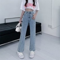 레스코드 ootj바지 여성용 하이 웨이스트 플레어 청바지 스트리트 스트레이트 슬림 캐주얼 데님 바지 트렌드 여성 힙합 Y2k 봄