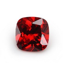 제작 천연 대량 수제 크기 5x5mm 12x12mm 쿠션 컷 5A CZ 스톤 합성 보석 큐빅 지르코니아 쥬얼리 화이트 가닛 블랙 골든 그린 자수정, [07] 12x12mm (20pcs), [03] Garnet