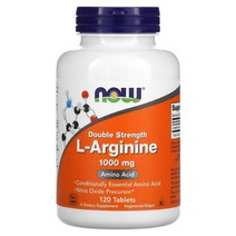 NOW Foods L-아르기닌 Double Strength 1 000 mg 120 Tablets