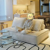 원룸 미니소파 2인용 인테리어 패브릭 소파 2인용쇼파, 01.코튼 린넨 베이지