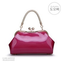 도오빠 여성 숄더백 애나멜 미니 큐빅 파우치 핸드백 여자숄더백