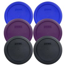 파이렉스 Pyrex 7201 PC 4컵 2 카뎃 블루 1118616 & 퍼플 1119050 블랙 1113802 뚜껑 6팩
