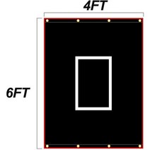 6x4 피트 트레이닝 야구 피칭 백스톱 배팅 케이지 타겟 배경 소프트볼 네트 세이버 튼튼한 드롭 쉬핑, Black