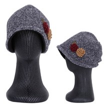 샵앤 후리스 중년 여성 기모 겨울비니 모자 TRW-WH0555-브라운