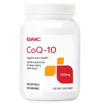 GNC 지앤시 CoQ-10 100mg 120 Softgels 코큐텐, 120캡슐, 120정