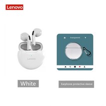 차이팟 가성비 Lenovo-라이브팟 HT38 TWS 블루투스 이어폰 미니 무선 마이크 포함 샤오미 스포츠 방수 9, 10 HT38 white Silicone