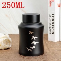 반려 동물 화장 납골당 장례 추모 유골함 진공 루세떼함 식장 스톤 비석 애견 제사 스틸, 블랙 도브 ​​250ml