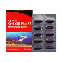 크릴오일 플러스 인지질 58% Krill Oil, 1개, 60정, 60정