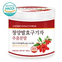 푸른들판 국산 유산균 발효 구기자 추출 분말 가루 청양 고지베리 추출물 파우더 haccp 인증, 1통, 160g