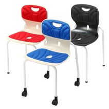 디케이비퍼니처 바른자세의자 자세 교정 허리 작업보호의자, 02 바퀴형, 아이블루