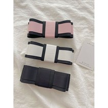 로맨틱모모 러브마가렛 8cm 골지 핸드메이드 공단 왕리본 자동머리핀